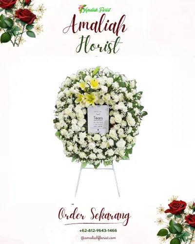 Krans Bunga Duka Cita di Pesaban